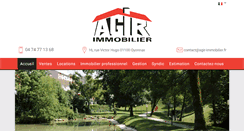 Desktop Screenshot of agir-immobilier.fr