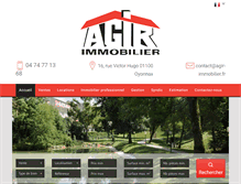 Tablet Screenshot of agir-immobilier.fr